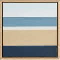 Gavlu Coastal Horizon Floating Frame Canvas Sand Navy - Product view