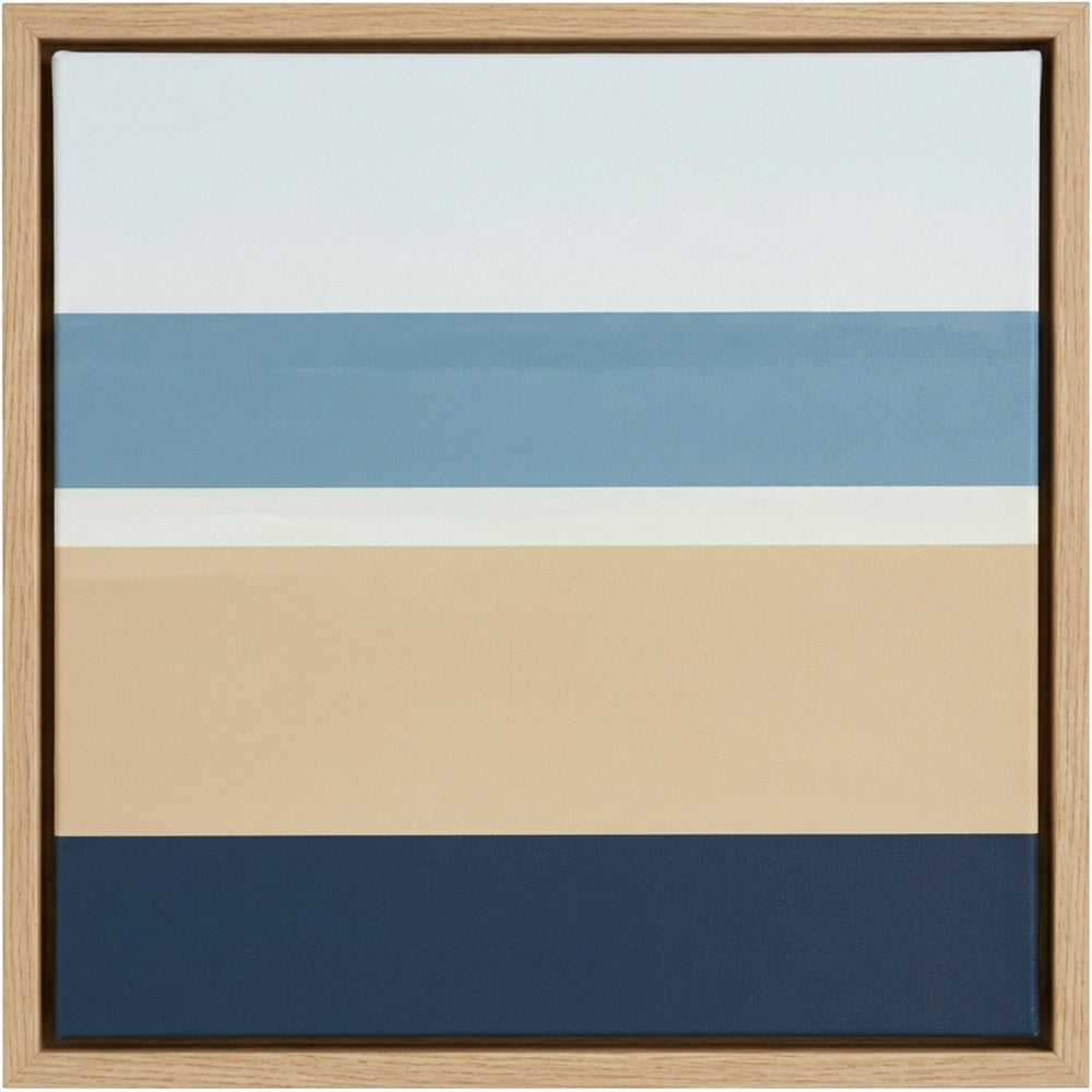 Gavlu Coastal Horizon Floating Frame Canvas Sand Navy - Product view