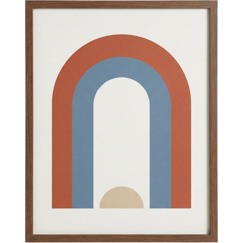 Gavlu Layered Arch Framed Art Print Clay Blue - Product view