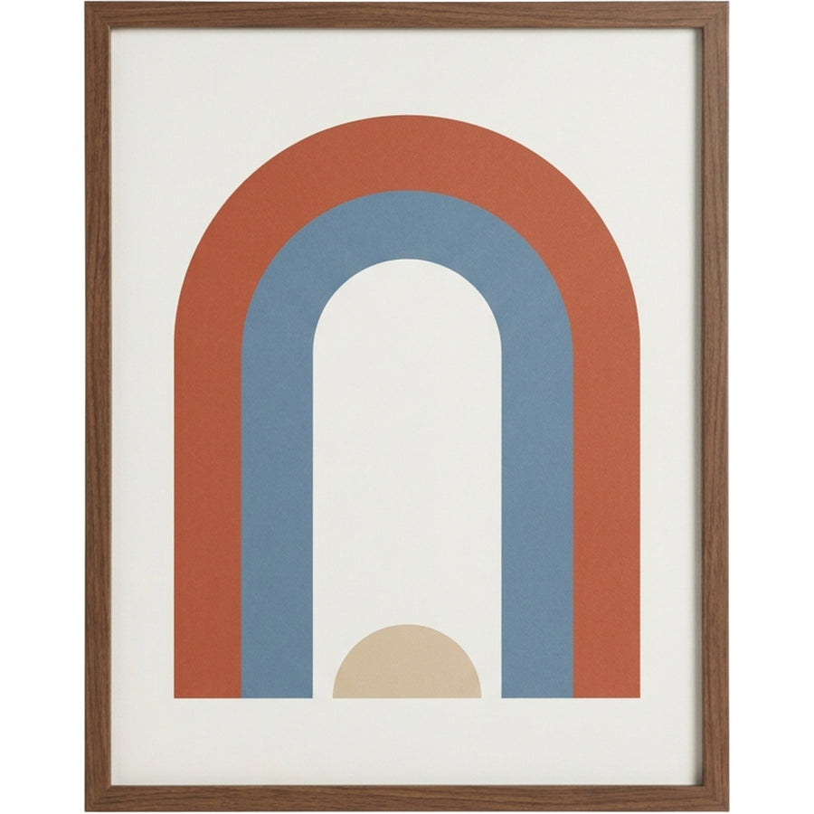 Gavlu Layered Arch Framed Art Print Clay Blue